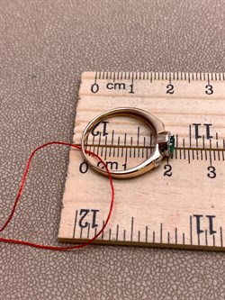 *Кольцо р.17,5 Изумруд цв Красное арт. 13081-101-372 (вес 2,09 г) - фото 329113