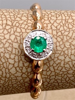 *Кольцо р.17 Изумруд цв Красное арт. 13032-101-254 (вес 1,48 г) - фото 329118