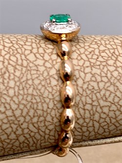 *Кольцо р.17 Изумруд цв Красное арт. 13032-101-254 (вес 1,48 г) - фото 329119