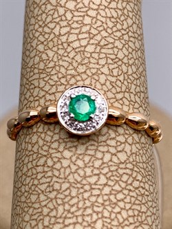 *Кольцо р.17 Изумруд цв Красное арт. 13032-101-254 (вес 1,48 г) - фото 329120