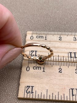 *Кольцо р.17 Изумруд цв Красное арт. 13032-101-254 (вес 1,48 г) - фото 329122