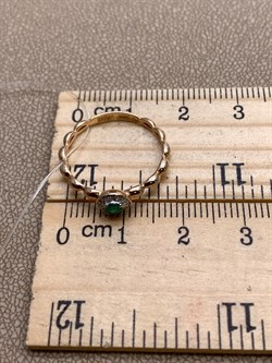 *Кольцо р.17 Изумруд цв Красное арт. 13032-101-254 (вес 1,48 г) - фото 329123