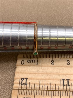 *Кольцо р.17,5 Изумруд цв Красное арт. 13621-101-283 (вес 1,1 г) - фото 329126