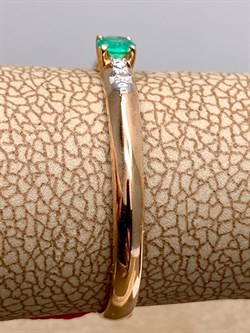 *Кольцо р.17,5 Изумруд цв Красное арт. 13621-101-283 (вес 1,1 г) - фото 329130