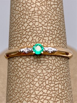 *Кольцо р.17,5 Изумруд цв Красное арт. 13621-101-283 (вес 1,1 г) - фото 329131