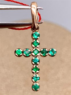 *Подвеска Изумруд цв Красное арт. 3246-101-071 (вес 0,8 г) - фото 329137