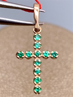 *Подвеска Изумруд цв Красное арт. 3246-101-417 (вес 0,86 г) - фото 329144