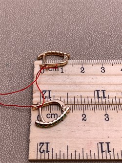 *Серьги Изумруд цв Красное арт. 23619-101-378 (вес 2,3 г) - фото 329153