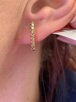 *Серьги Изумруд цв Красное арт. 23619-101-378 (вес 2,3 г) - фото 329154