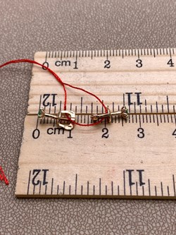 *Пусеты Изумруд цв Красное арт. 2275-101-858 (вес 0,9 г) - фото 329162