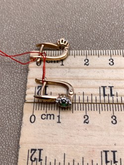 *Серьги Изумруд цв Красное арт. 23624-101-407 (вес 2,46 г) - фото 329186