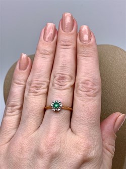 *Кольцо р.17,5 Изумруд цв Красное арт. 13503-101-551, (вес 1,8 г) - фото 329194