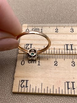 *Кольцо р.17,5 Изумруд цв Красное арт. 13503-101-551, (вес 1,8 г) - фото 329195