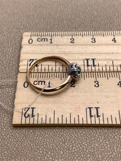 *Кольцо р.17,5 Изумруд цв Красное арт. 13503-101-551, (вес 1,8 г) - фото 329197