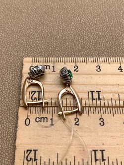 *Серьги Изумруд цв Красное арт. 23503-101-674 (вес 3,44 г) - фото 329204