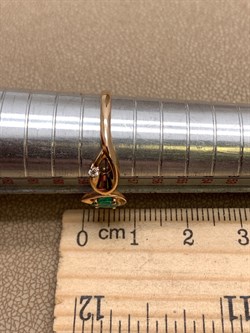 *Кольцо р.16,5 Изумруд цв Красное арт. 13510-101-628 (вес 1,95 г) - фото 329207