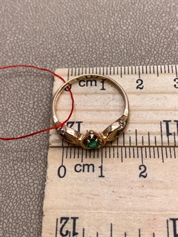 *Кольцо р.16,5 Изумруд цв Красное арт. 13510-101-628 (вес 1,95 г) - фото 329215