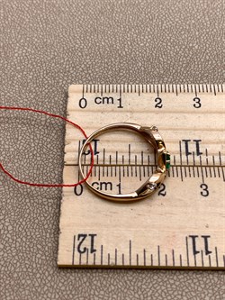 *Кольцо р.16,5 Изумруд цв Красное арт. 13510-101-628 (вес 1,95 г) - фото 329216