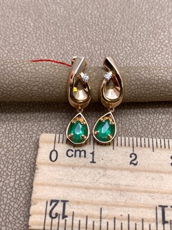 *Серьги Изумруд цв Красное арт. 23510-101-772 (вес 3,79 г) - фото 329218 *Серьги Изумруд цв Красное арт. 23510-101-772 (вес 3,79 г) - фото 329218