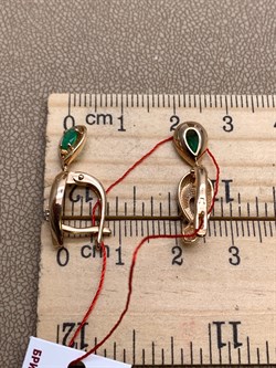 *Серьги Изумруд цв Красное арт. 23510-101-772 (вес 3,79 г) - фото 329222 *Серьги Изумруд цв Красное арт. 23510-101-772 (вес 3,79 г) - фото 329222