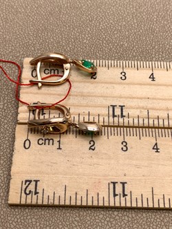 *Серьги Изумруд цв Красное арт. 23510-101-772 (вес 3,79 г) - фото 329223 *Серьги Изумруд цв Красное арт. 23510-101-772 (вес 3,79 г) - фото 329223