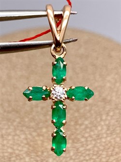 *Подвеска Изумруд цв Красное арт. 3016-101-633 (вес 0,99 г) - фото 329226 *Подвеска Изумруд цв Красное арт. 3016-101-633 (вес 0,99 г) - фото 329226