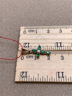 *Подвеска Изумруд цв Красное арт. 3016-101-633 (вес 0,99 г) - фото 329229 *Подвеска Изумруд цв Красное арт. 3016-101-633 (вес 0,99 г) - фото 329229