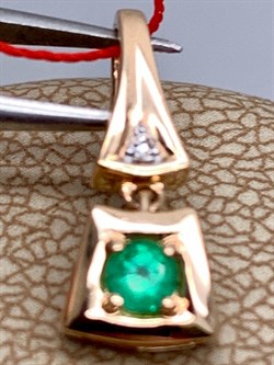 *Подвеска Изумруд цв Красное арт. 33541-101-216 (вес 0,86 г) - фото 329231 *Подвеска Изумруд цв Красное арт. 33541-101-216 (вес 0,86 г) - фото 329231