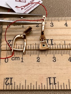 *Серьги Изумруд цв Красное арт. 23541-101-542 (вес 3,09 г) - фото 329241