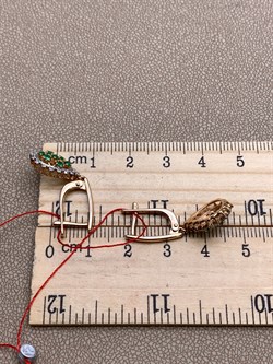 *Серьги Изумруд цв Красное арт. 23481-101-815 (вес 3,94 г) - фото 329249