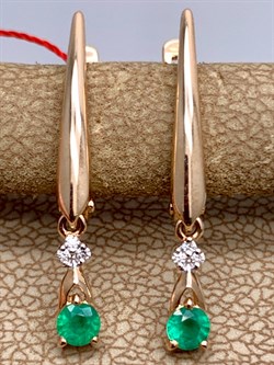 *Серьги Изумруд цв Красное арт. 23484-101-137 (вес 2,41 г) - фото 329260 *Серьги Изумруд цв Красное арт. 23484-101-137 (вес 2,41 г) - фото 329260