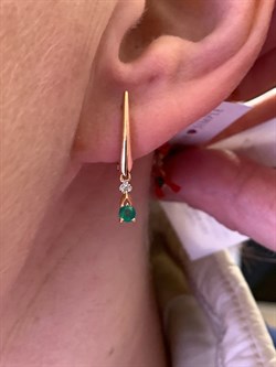 *Серьги Изумруд цв Красное арт. 23484-101-137 (вес 2,41 г) - фото 329261 *Серьги Изумруд цв Красное арт. 23484-101-137 (вес 2,41 г) - фото 329261