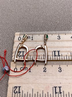 *Серьги Изумруд цв Красное арт. 23484-101-137 (вес 2,41 г) - фото 329262 *Серьги Изумруд цв Красное арт. 23484-101-137 (вес 2,41 г) - фото 329262