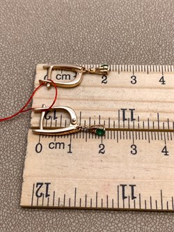 *Серьги Изумруд цв Красное арт. 23484-101-137 (вес 2,41 г) - фото 329263 *Серьги Изумруд цв Красное арт. 23484-101-137 (вес 2,41 г) - фото 329263