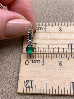 *Серьги Изумруд цв Белое, цв Красное арт. 23545-201-949 (вес 2,72 г) - фото 329268 *Серьги Изумруд цв Белое, цв Красное арт. 23545-201-949 (вес 2,72 г) - фото 329268