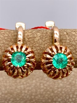 *Серьги Изумруд цв Красное арт. 23597-101-368 (вес 2,9 г) - фото 329274 *Серьги Изумруд цв Красное арт. 23597-101-368 (вес 2,9 г) - фото 329274