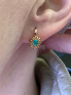 *Серьги Изумруд цв Красное арт. 23597-101-368 (вес 2,9 г) - фото 329275 *Серьги Изумруд цв Красное арт. 23597-101-368 (вес 2,9 г) - фото 329275