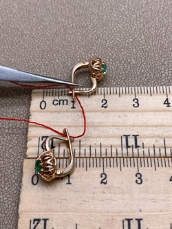 *Серьги Изумруд цв Красное арт. 23597-101-368 (вес 2,9 г) - фото 329276 *Серьги Изумруд цв Красное арт. 23597-101-368 (вес 2,9 г) - фото 329276