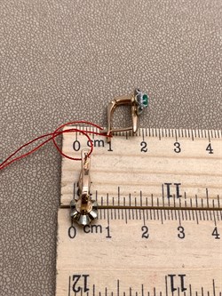 *Серьги Изумруд цв Красное арт. 21979-101-833, (вес 3,48 г) - фото 329282