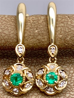 *Серьги Изумруд цв Лимонное арт. 24430-301-648 (вес 3,87 г) - фото 329288 *Серьги Изумруд цв Лимонное арт. 24430-301-648 (вес 3,87 г) - фото 329288