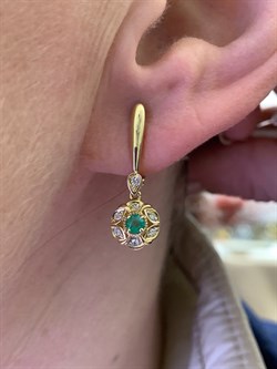 *Серьги Изумруд цв Лимонное арт. 24430-301-648 (вес 3,87 г) - фото 329289 *Серьги Изумруд цв Лимонное арт. 24430-301-648 (вес 3,87 г) - фото 329289