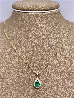 *Колье р.45 Изумруд цв Лимонное арт. 64586-301-366 (вес 2,46 г) - фото 329295 *Колье р.45 Изумруд цв Лимонное арт. 64586-301-366 (вес 2,46 г) - фото 329295