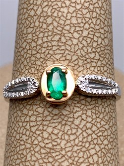 *Кольцо р.18,5 Изумруд цв Белое, цв Красное арт. 13545-201-026 (вес 1,79 г) - фото 329334 *Кольцо р.18,5 Изумруд цв Белое, цв Красное арт. 13545-201-026 (вес 1,79 г) - фото 329334