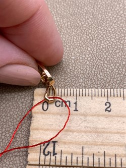 *Подвеска Сердце Рубин цв Красное арт. 34083-103-789 (вес 0,7 г) - фото 329400