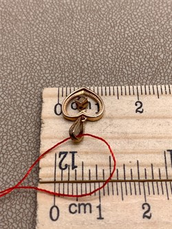 *Подвеска Сердце Рубин цв Красное арт. 34083-103-789 (вес 0,7 г) - фото 329401