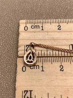 *Колье р.45 Рубин цв Красное арт. 63953-103-457 вес 2,55 г - фото 329415