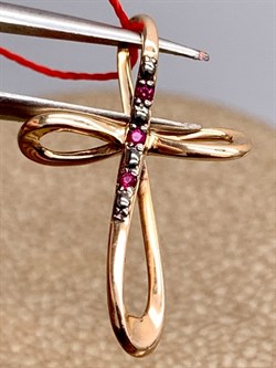 *Подвеска Рубин цв Красное арт. 34092-103-102 вес 0,69 г - фото 329423