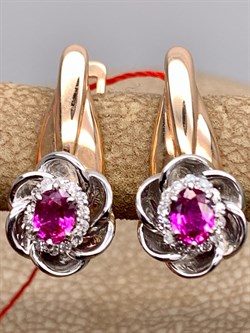 *Серьги Рубин цв Красное арт. 22464-103-468 (вес 4,45 г) - фото 329443 *Серьги Рубин цв Красное арт. 22464-103-468 (вес 4,45 г) - фото 329443