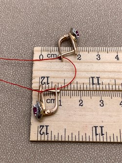 *Серьги Рубин цв Красное арт. 22464-103-468 (вес 4,45 г) - фото 329446 *Серьги Рубин цв Красное арт. 22464-103-468 (вес 4,45 г) - фото 329446