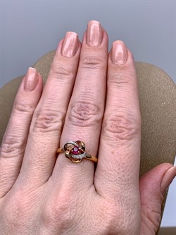 *Кольцо р.17 Рубин цв Красное арт. 13458-103-765 (вес 2,37 г) - фото 329455